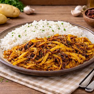 Olluco con Charqui - Andean highland dish