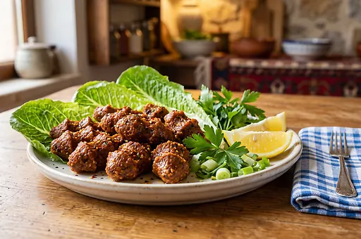 Cig köfte, spicy vegan bulgur balls