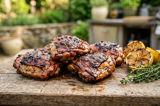 Grillowane udka z kurczaka w marynacie miodowej