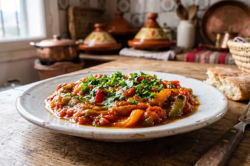 Moroccan vegetable salad taktouka
