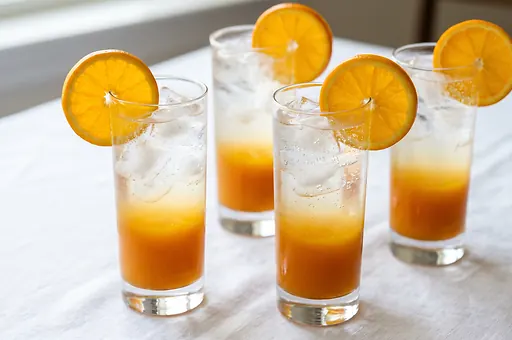 Cold brew tonic with orange