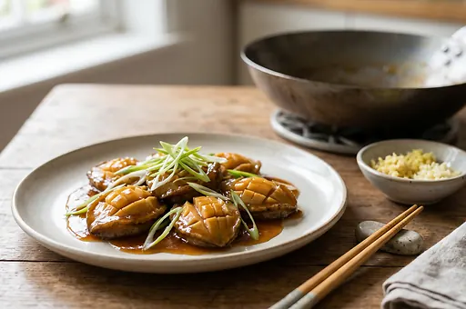 Braised abalone in oyster sauce