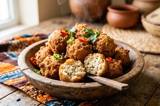 Nigerian fried bean fritters akara