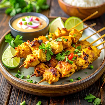 Satay - grillowane szaszłyki z sosem orzechowym