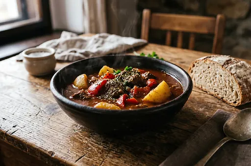 Slovak cauldron goulash