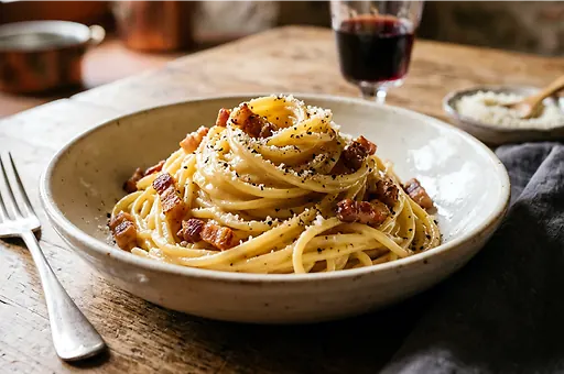 Tradičná rímska špagetová carbonara