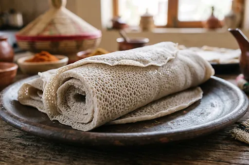 Kwaśny etiopski placek injera