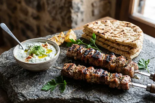 Pork souvlaki