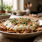 Fatteh z ciecierzycą, tahini i jogurtem