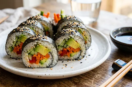 Wegetariańskie sushi roll