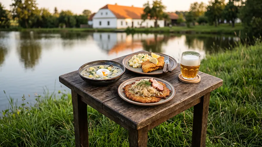 Czech Cuisine of South Bohemia, Kulajda, Carp and Cmunda - #PCČ1