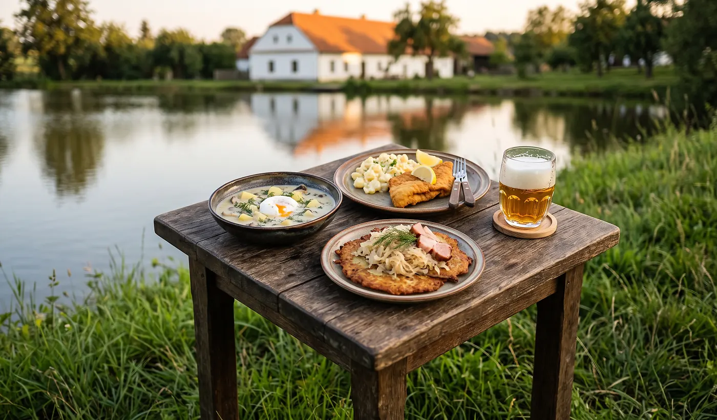Czech Cuisine of South Bohemia, Kulajda, Carp and Cmunda - #PCČ1