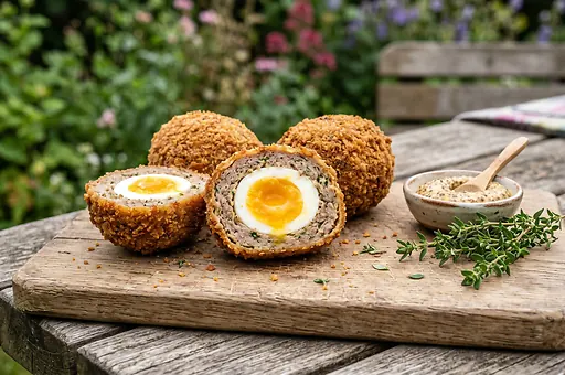 Scotch Eggs in Crispy Breadcrumbs